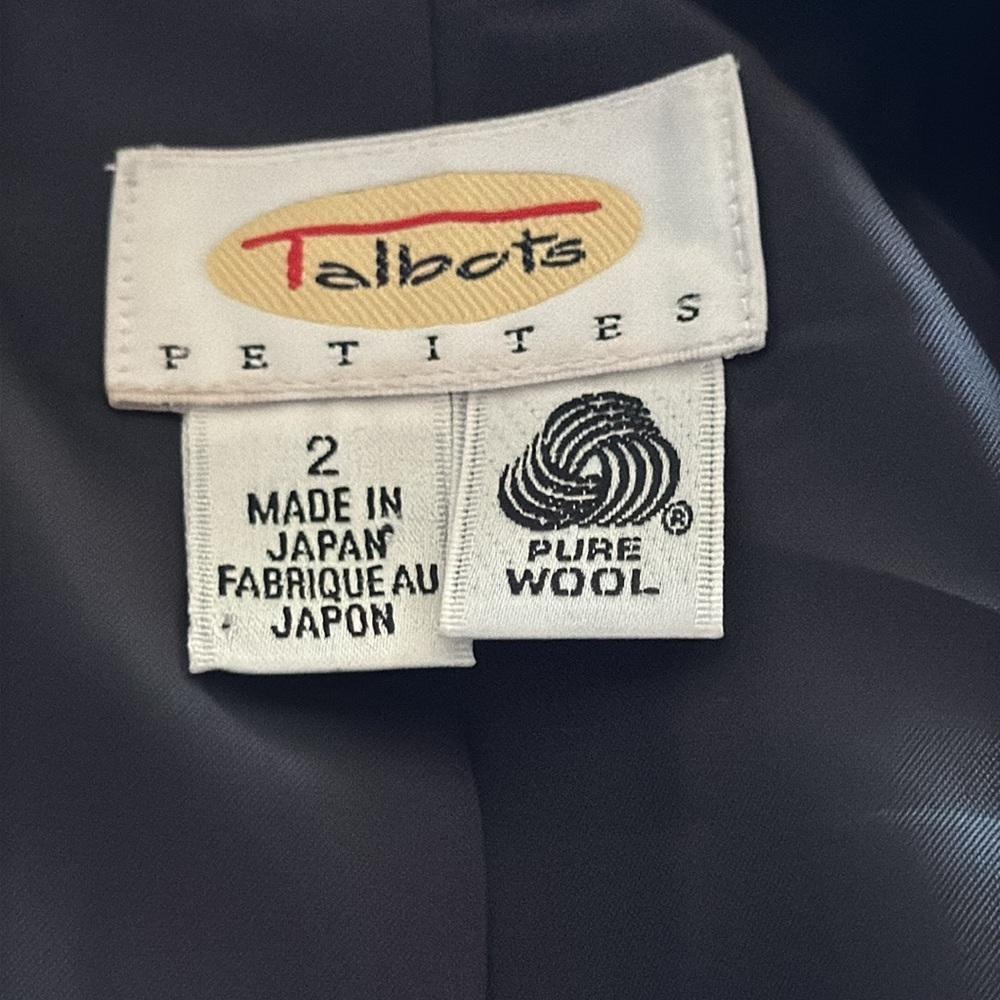 Talbots Black Single Front Three Button Blazer / … - image 5